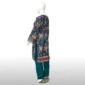 The backside of the 3-Piece Deep Green Printed Lawn Dress PK-05, showcasing the continuous floral print design.